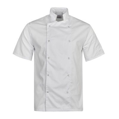 Kuvarska bluza kratkih rukava Nozomi white