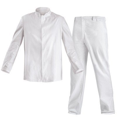 HACCP muške pantalone, bijele boje