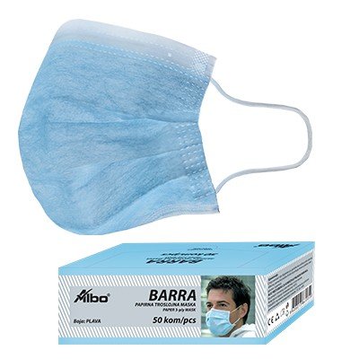 Troslojna jednokratna maska Barra