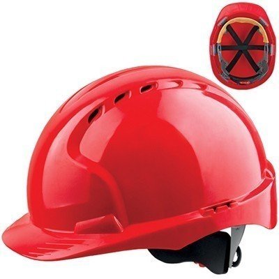 JSP EVO 3 šljem sa ventilacijom sa točkićem, crveni